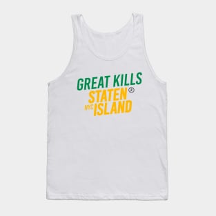 Great Kills - Staten Island, New York City - Modern Cursive Minimal Design Tank Top